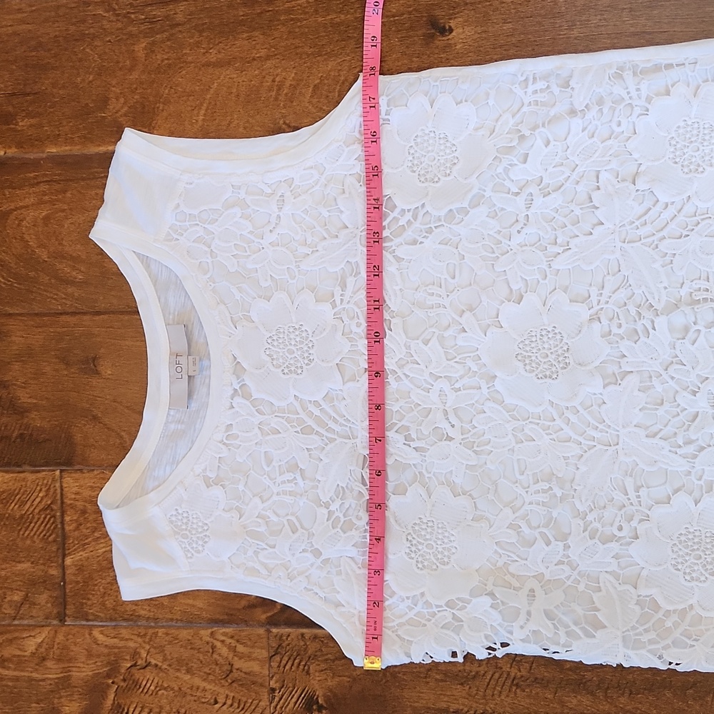 Loft lace front sleeveless tee - Picture 8 of 9